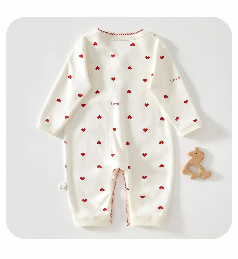 Baby Cotton Hoodie Jumpsuit | Boneless Seam Spring & Autumn Onesie 0-18 Months