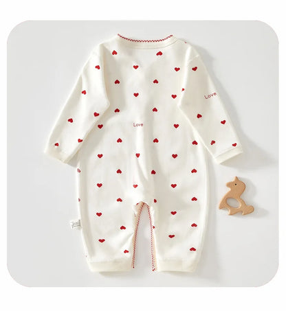 Baby Cotton Hoodie Jumpsuit | Boneless Seam Spring & Autumn Onesie 0-18 Months