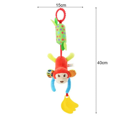 Baby Handheld Rattle & Teether Toy | Animal Character Stroller Toy for Newborns