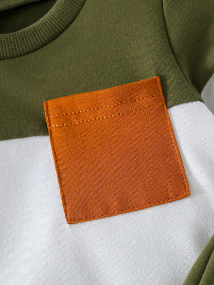 Baby Contrast Colour Sweatshirt & Jogger Set