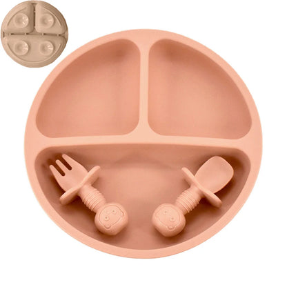 Baby Silicone Cartoon Dining Set | Plate, Cutlery & 4-Piece Options | BPA-Free