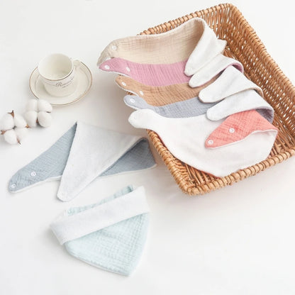 Baby Bandana Bib | Muslin Drool Bib for Teething Infants 0-12 Months