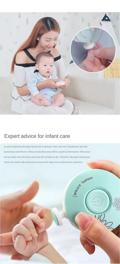 Electric Baby Nail Trimmer & Polisher | Quiet Safe Nail Care for Newborns