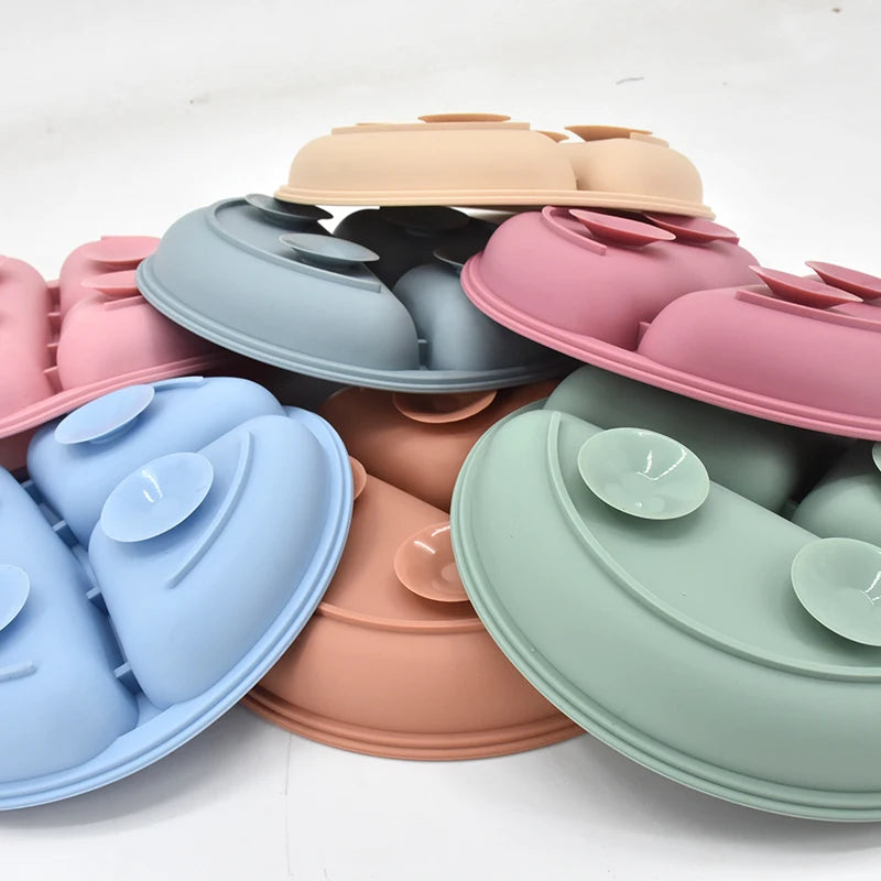 5-Piece Baby Silicone Tableware Set | Suction Plate, Bowl, Spoon & Fork | BPA-Free
