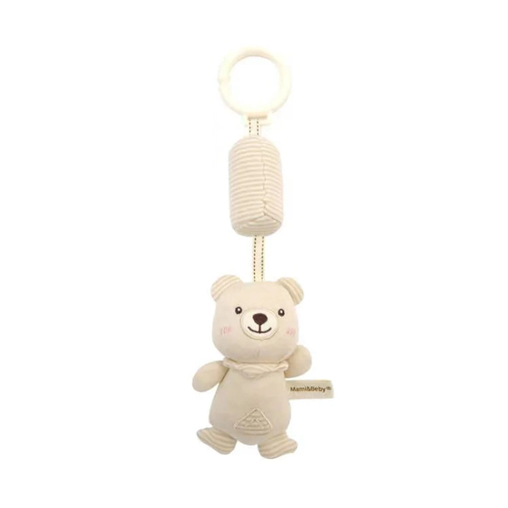 Baby Hanging Rattle Toy | High Contrast Plush Sensory Toy for Pram, Car Seat & Cot