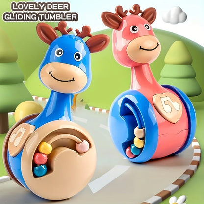Baby Roly Poly Tumbler Wobbler Toy | Cause & Effect Sensory Toy for Infants 6–12 Months