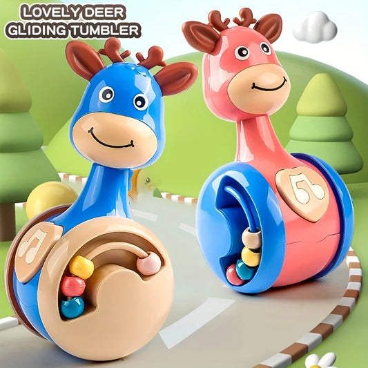 Baby Roly Poly Tumbler Wobbler Toy | Cause & Effect Sensory Toy for Infants 6–12 Months