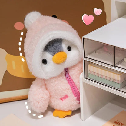 Cute Penguin Plush Toy | Soft Stuffed Animal with Clothes & Hat