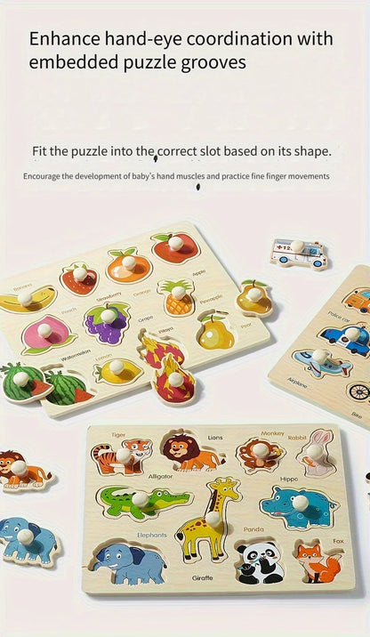 Montessori Shape Puzzle Board | Geometry Learning Toy for Toddlers & Preschoolers