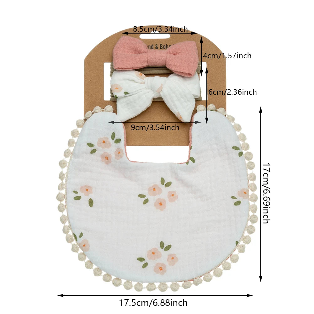 Baby Bib & Headband Gift Set