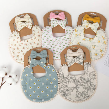 Baby Bib & Headband Gift Set