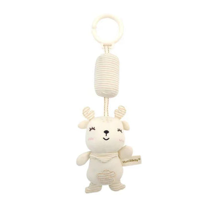 Baby Hanging Rattle Toy | High Contrast Plush Sensory Toy for Pram, Car Seat & Cot