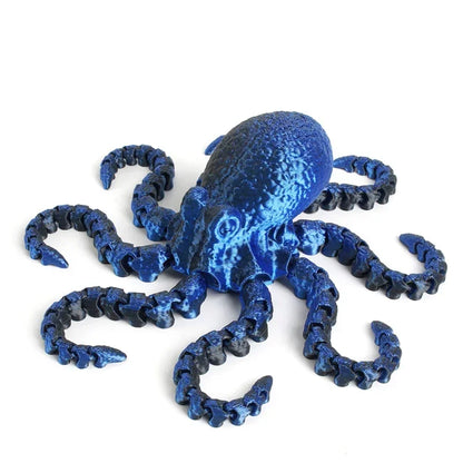 3D Printed Octopus Fidget Toy | Flexible Joints Desktop Ornament & Kids Gift