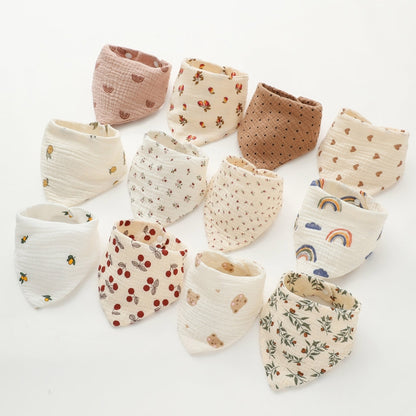 Baby Bandana Bib | Muslin Drool Bib for Teething Infants 0-12 Months