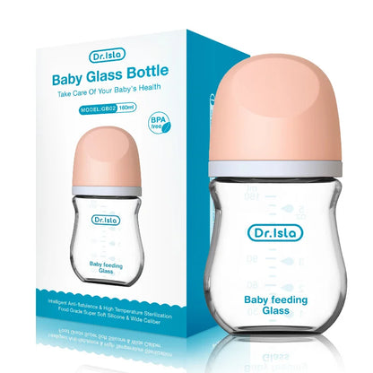 MAMIJOY Anti-Choke Glass Baby Bottle | BPA Free | 90ml & 160ml