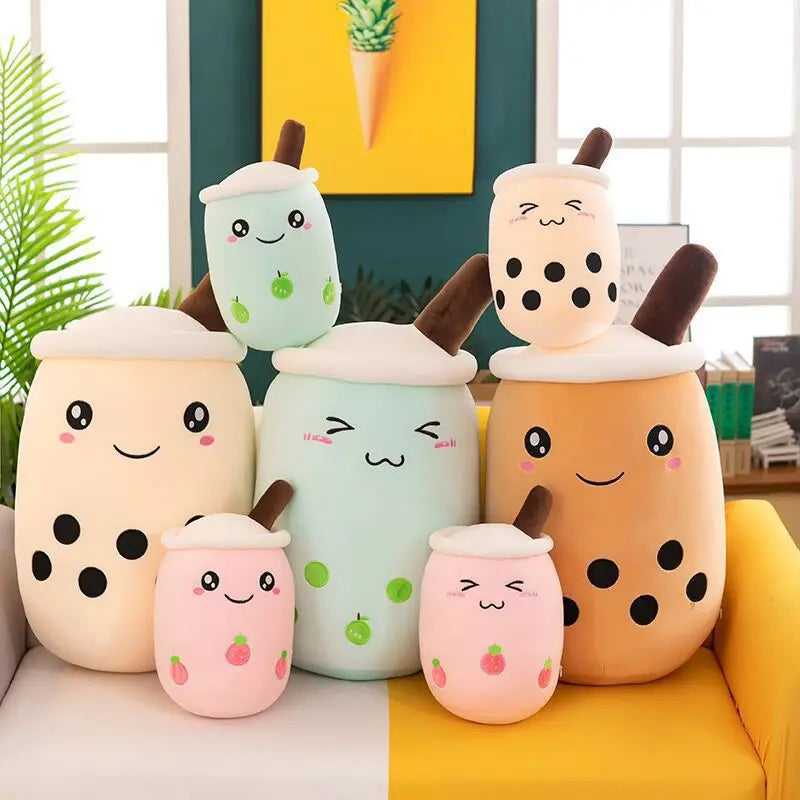 Kawaii Boba Bubble Tea Plush Toy | Soft Stuffed Milk Cup Pillow | 14 Styles | 24cm