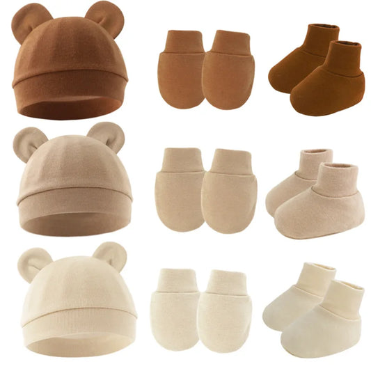 Baby Anti-Scratch Gloves & Foot Cover Set | Newborn Protection Kit