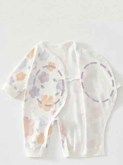 Baby Cotton Romper Pyjamas | Long Sleeve Spring & Autumn Newborn 0-6M