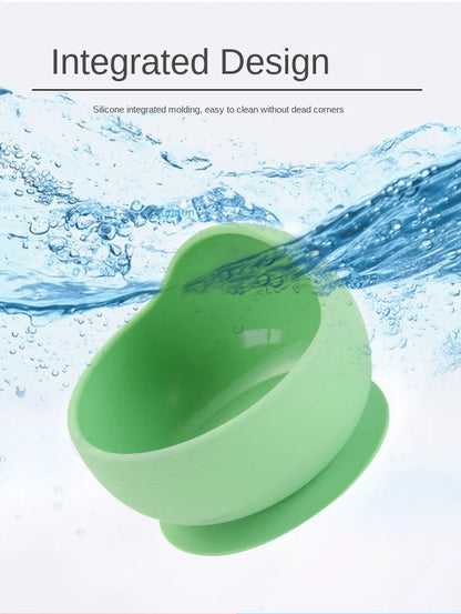 Baby Silicone Suction Bowl with Spoon | Waterproof Kids Feeding Tableware