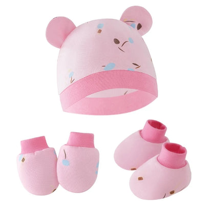 Baby Hat, Anti-Scratch Gloves & Socks Set | Newborn Essentials 0-6 Months