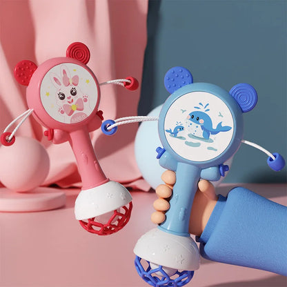 Baby Rattle Teether Hand Bell Toy