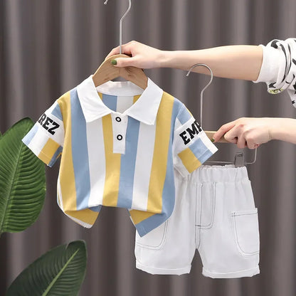 Kids Cotton T-Shirt & Shorts Fashion Set | Boys & Girls Summer 2PCS