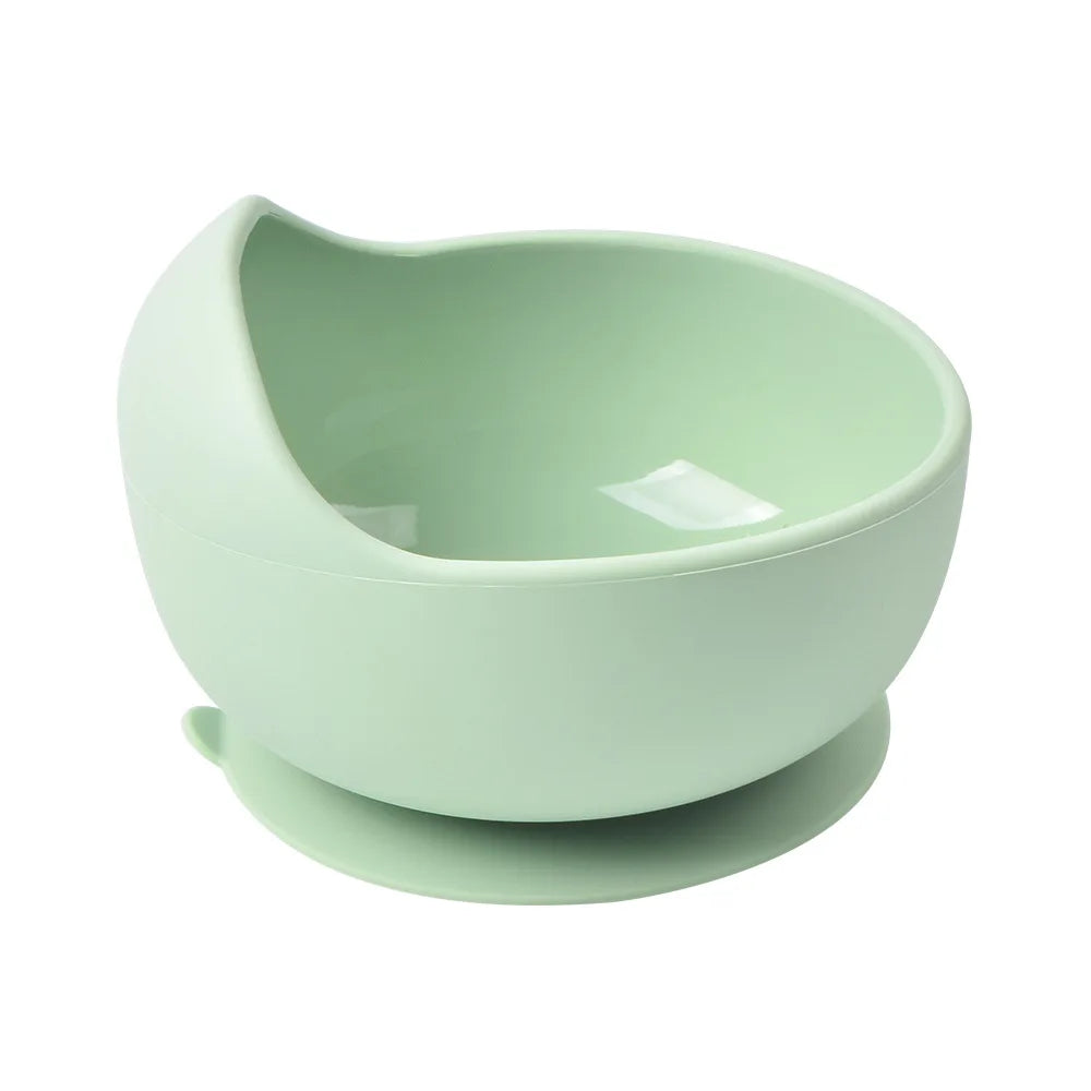 Baby Silicone Suction Bowl with Spoon | Waterproof Kids Feeding Tableware
