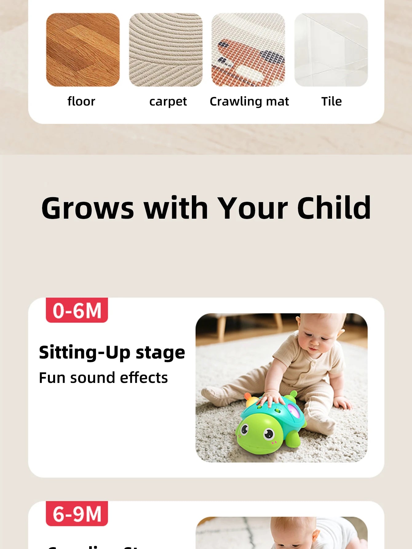 Baby Turtle Crawling Toy | Light & Sound Sensory Toy for Infants 0–12 Months