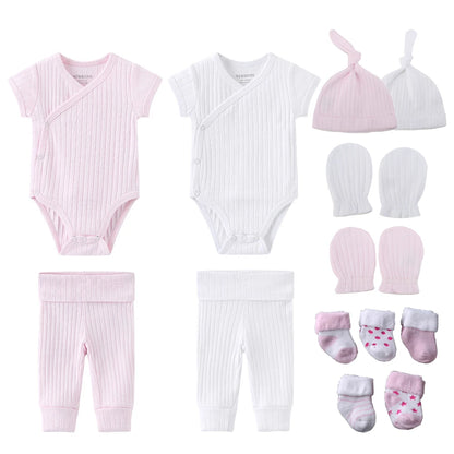 Newborn Baby 5-Piece Gift Set | Bodysuit, Pants, Gloves, Hat & Socks 0-12M