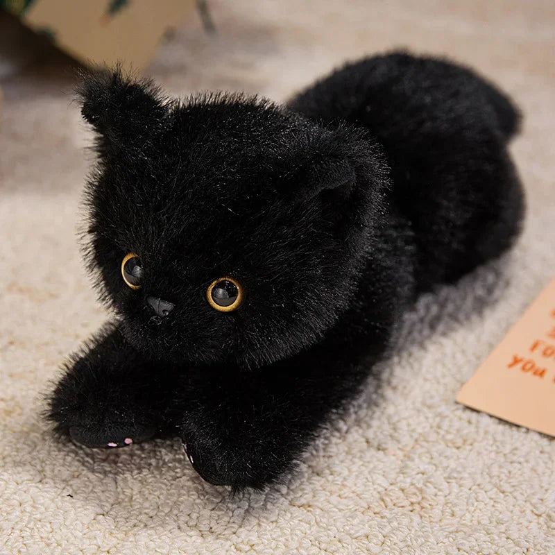 Realistic Cat Plush Toy | Lifelike Stuffed Kitten with Fur | 5 Colours | 40cm & 50cm
