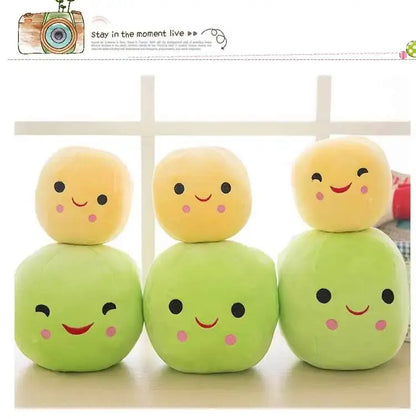 Kawaii Pea Pod Plush Toy | Soft 25cm Stuffed Plant Pillow for Kids
