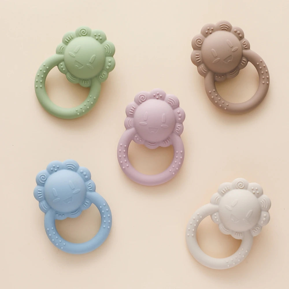 Silicone Bear Teether Rattle | Food-Grade Sensory Hand Bell for Babies 0–12 Months