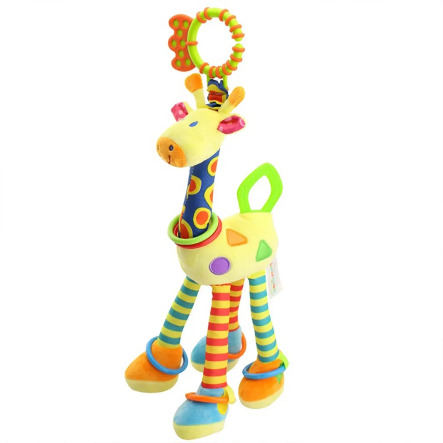 Baby Handheld Rattle & Teether Toy | Animal Character Stroller Toy for Newborns