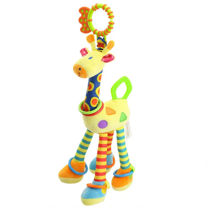 Baby Handheld Rattle & Teether Toy | Animal Character Stroller Toy for Newborns