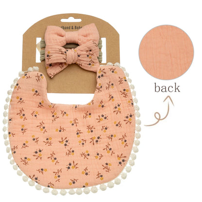 Baby Bib & Headband Gift Set