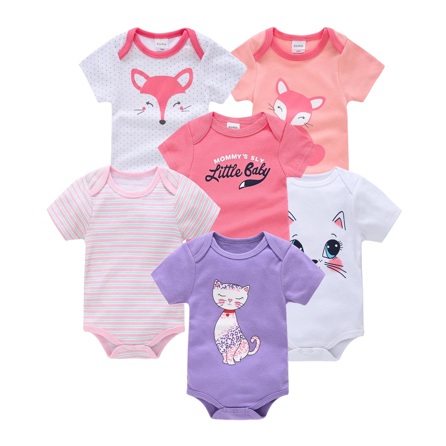 Baby Cotton Bodysuit 3-Pack | Short Sleeve Unisex Romper 0-12 Months