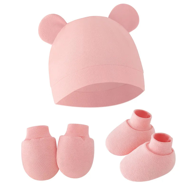 Baby Hat, Bonnet, Gloves & Socks Set | Newborn Gift Set 0-6 Months