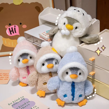Cute Penguin Plush Toy | Soft Stuffed Animal with Clothes & Hat