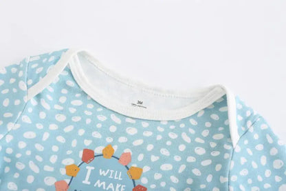 8-Piece Cotton Bodysuit & Pants Baby Set | Long Sleeve Cartoon Print 0-12M