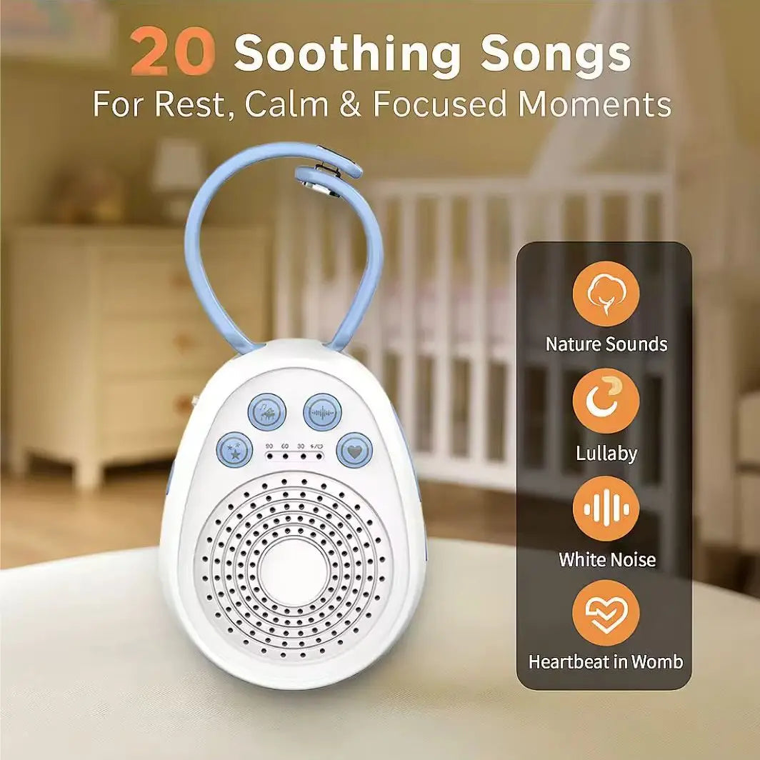 Baby White Noise Machine | 20 Soothing Sounds, Sleep in Minutes | Portable USB for Newborns & Travel