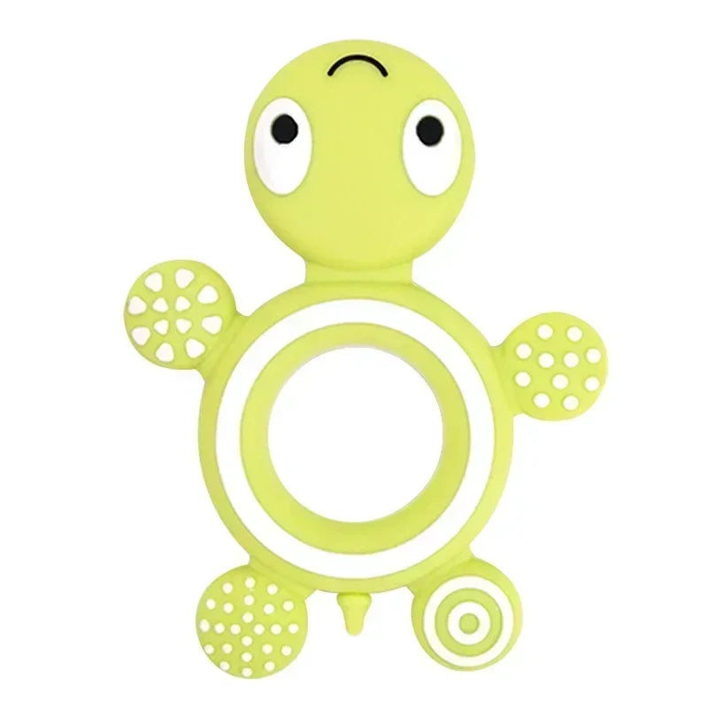 Silicone Turtle Baby Teether | Food-Grade Soft Tortoise Teething Toy | 8 Colours