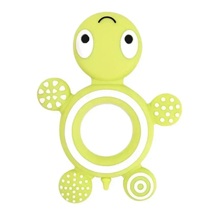 Silicone Turtle Baby Teether | Food-Grade Soft Tortoise Teething Toy | 8 Colours