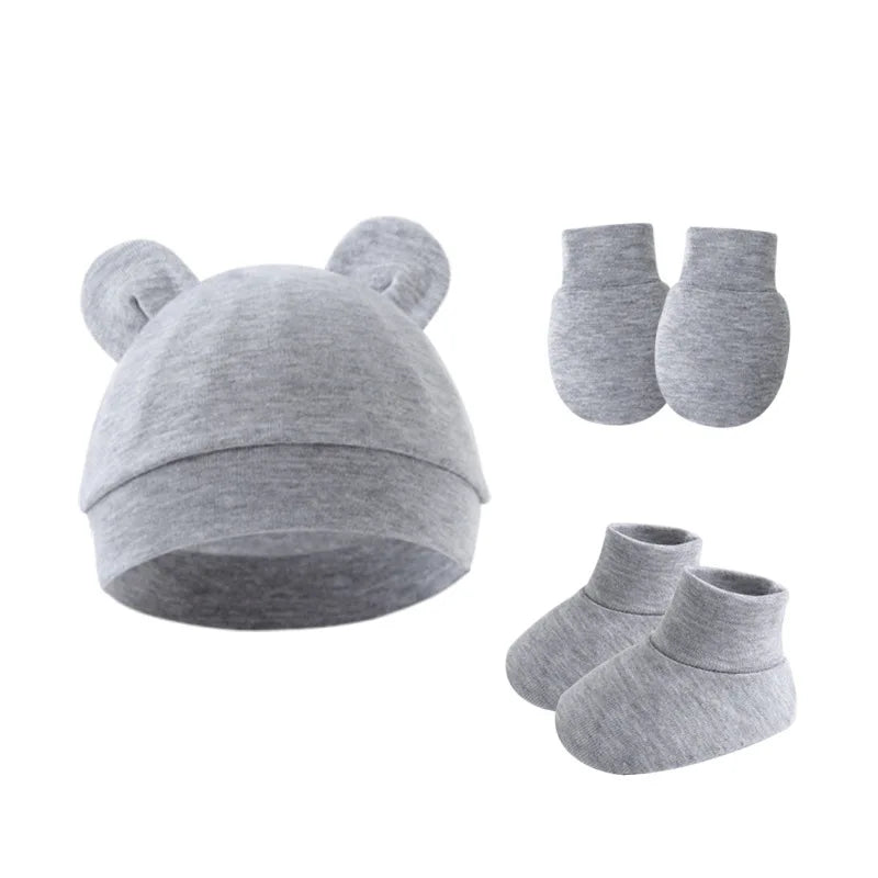 Baby Anti-Scratch Gloves & Foot Cover Set | Newborn Protection Kit
