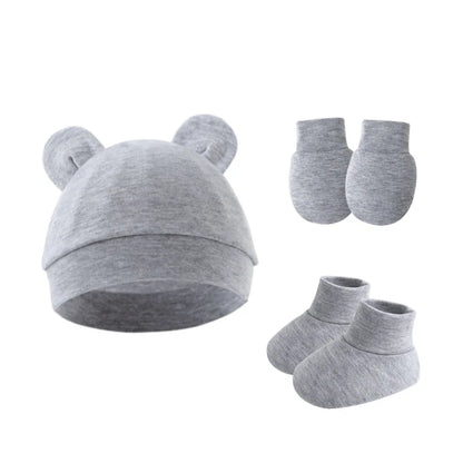 Baby Anti-Scratch Gloves & Foot Cover Set | Newborn Protection Kit