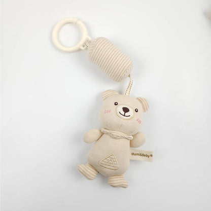 Baby Hanging Rattle Toy | High Contrast Plush Sensory Toy for Pram, Car Seat & Cot