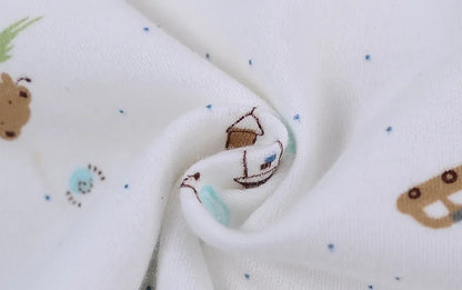 5-Piece Newborn Baby Clothing Set | Cartoon Cotton Tops & Pants 0-3 Months