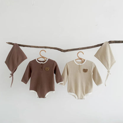 Baby Romper with Matching Hat — Cotton Unisex 0-12 Months