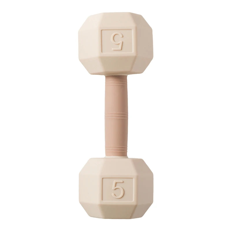 Silicone Baby Dumbbell Rattle | Cartoon Sensory Crib Toy for Newborns 0–12 Months
