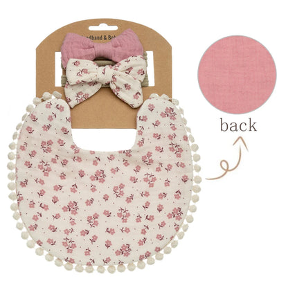 Baby Bib & Headband Gift Set