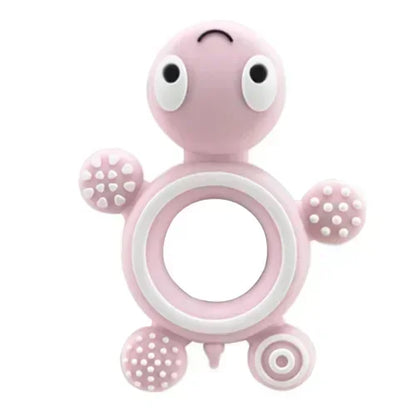 Silicone Turtle Baby Teether | Food-Grade Soft Tortoise Teething Toy | 8 Colours
